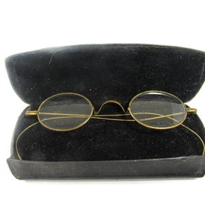 Antique Victorian Optical Spectacles Eyeglasses W Bridge Wire Rim Wrap ...