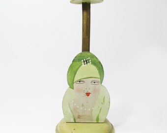 Novelty Deco Hat Stand - Wooden Hat Stand -Deco lady hat stand -  Millinery hat stand - cottage decor