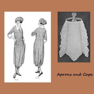 25% Off Sale - 1910&#39;s-1920&#39;s Aprons and Caps - Woman&#39;s Institute of Domestic Arts & Sciences Book Reproductions - .pdf Instant Download