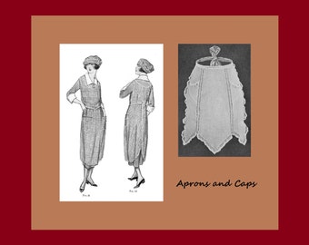 1910's-1920's Aprons and Caps - Woman's Institute of Domestic Arts & Sciences Book Reproductions - .pdf Instant Download