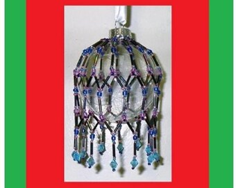 50% Off Sale - Victorian Inspired Beaded Christmas Ornament Cover Pattern - Instant Download Beading Tutorial (7) .pdf