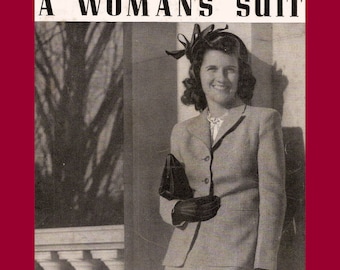 20% Off Sale - 1940&#39;s Post World War II - How to Tailor a Woman&#39;s Suit by Margaret Smith - Reproduction Sewing Book .pdf - Instant Download