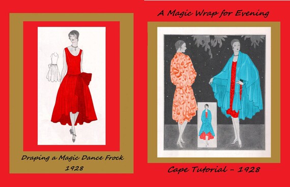 Girl With Rings Vintage Magazine Covers-Reproduction-The Flapper Black Dress