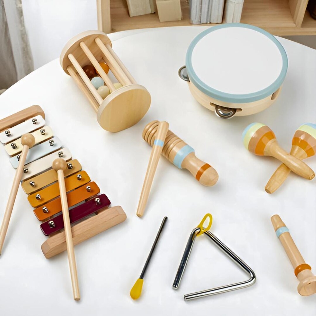 Wooden Music Instrument Set - Etsy