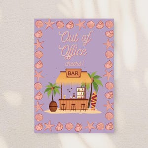 Carte postale amusante à imprimer pour les fêtes Out of Office