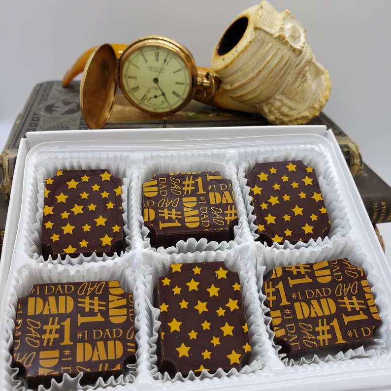 Father's Day, Gifts for Dad, 1 Dad, Stout Truffles, Espresso Truffles, Dark Chocolate Truffles, Salted Caramels image 1