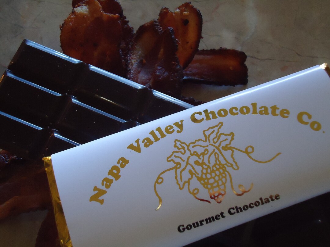 Applewood Bacon Chocolate Bar From Napa Valley Chocolate Company Etsy