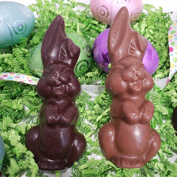 Solid Chocolate Easter Bunnies, Milk Chocolate Easter Bunnies, Dark