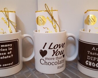 Chocolate Candy Bars in a Coffee Mug