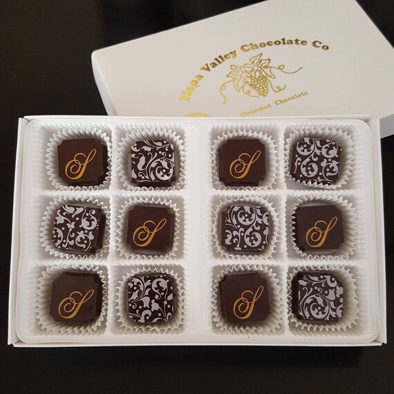 Monogrammed Chocolate Truffles Il_570xn