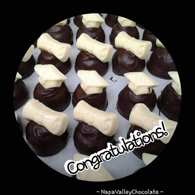 Graduation Gifts, Graduation Truffles, Chocolate Truffles, Dessert Table, Candy Bar, Chocolate Gifts, Hostess Gifts, Party Favors image 1