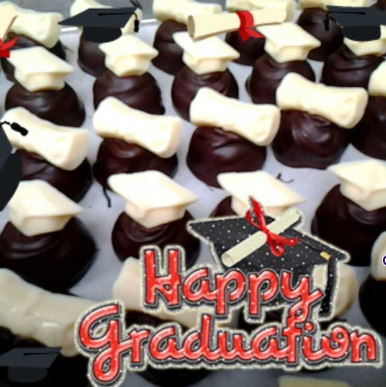 Graduation Gifts, Graduation Truffles, Chocolate Truffles, Dessert Table, Candy Bar, Chocolate Gifts, Hostess Gifts, Party Favors image 2