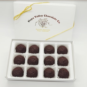 Pomegranate Dark Chocolate Bon Bons and Truffles from Napa Valley Chocolate Company