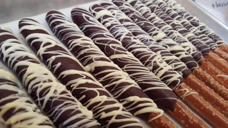 Chocolate Covered Pretzel Rods, Belgian Chocolate Dipped Pretzels, Bulk image 2