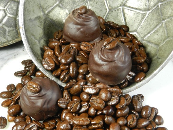 Dark Rich Espresso Chocolate Truffles perfect gift for him Il_570xn