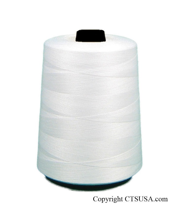 10 Spools of White Sewing Thread T-27 40/2 10000y