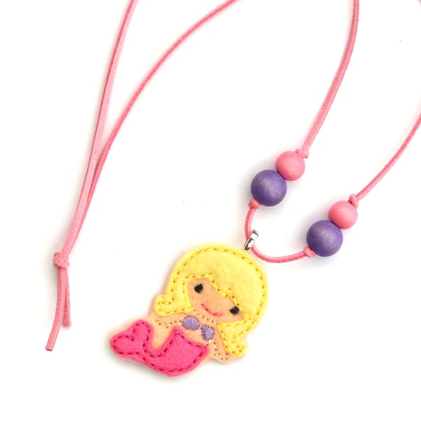 Kids Felt Necklace Etsy