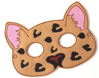 Rainbow Leopard Eye Mask-Fancy Eye Accessory Spotty Cat Jungle Animal Dress 