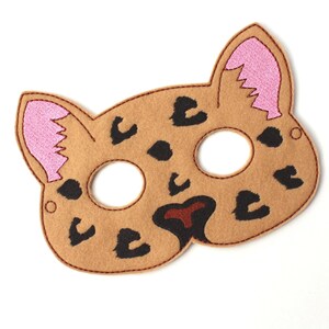 Kids Leopard Mask, Pony, Cheetah, Costume, Felt Mask, Kids Face Mask, Animal Mask, Halloween Costume, Pretend Play, Dress Up, Party Favors