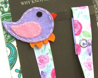 Sujetachupetes para niña, pájaro, sujetachupetes, regalo para bebé, sujetachupetes universal, pcbird12