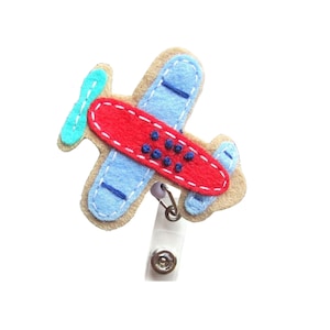 Retractable ID Badge Holder, Airplane ID Badge Reel, Nurse, Doctor, Teacher, idairplane23