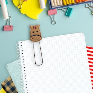 Extra STORT Gembokmärke, Hästbokmärke, Filtbokmärke, Gem, Jumbo Gem, Bokmärke, Planeringsklämmor, Kalender