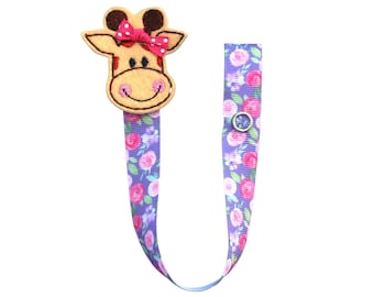 Sujetachupetes de jirafa, para niña, regalo para bebé, universal, pcgiraffe06