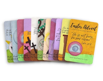 Easter Advent Cards ~ Corresponds with The Jesus Storybook Bible (not included), Holy Week Activity, Children's Activity, Easter Countdown