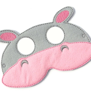 Kids Hippopotamus Mask, Hippo, Costume, Felt Mask, Kids Face Mask, Animal Mask, Halloween Costume, Pretend Play, Dress Up, Party Favors