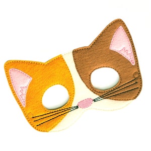 Kids Cat Mask, Calico Cat, Cat Costume, Kitty Costume, Kids Face Mask, Halloween Costume, Pretend Play, Dress Up, Party Favors, Costume