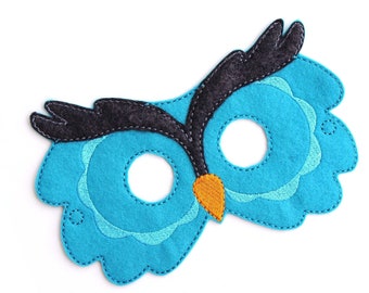 Kids Owl Mask, Owl Costume, Bird, Felt Mask, Kids Face Mask, Animal Mask, Halloween Costume, Pretend Play, Dress Up, Party Favors, Costume