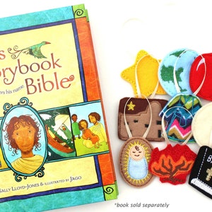 Felt Children&#39;s Jesse Tree Ornaments ~ Corresponds with The Jesus Storybook Bible (book not included), Advent Ornaments, Advent Calendar