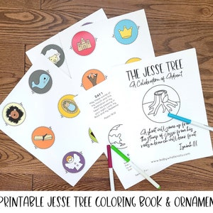Digital Download ~ Printable Jesse Tree Coloring Book and Ornaments ~ PERSONAL USE LICENSE ~ Jesus Storybook Bible Ornaments and Coloring