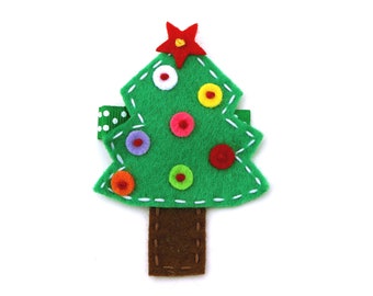 Haarspeldje kerstboom, haarspeldje kerst, haarspeldjes baby, haarspeldje voor meisjes, hcholiday11