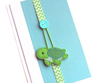 Elastic Ribbon Bookmark, Planner Accessories, Kids Bookmark, Sea Turtle Bookmark, Place Holder, Bible, Book, Planner ebmturtle06