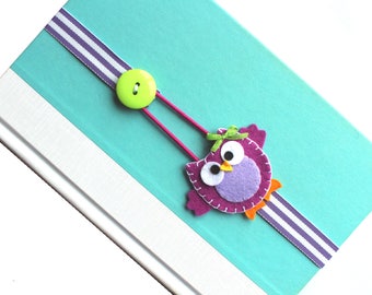 Elastic Ribbon Bookmark, Planner Accessories, Girls Bookmark, Owl Bookmark, Place Holder, Bible, Book, Planner ebmowl11