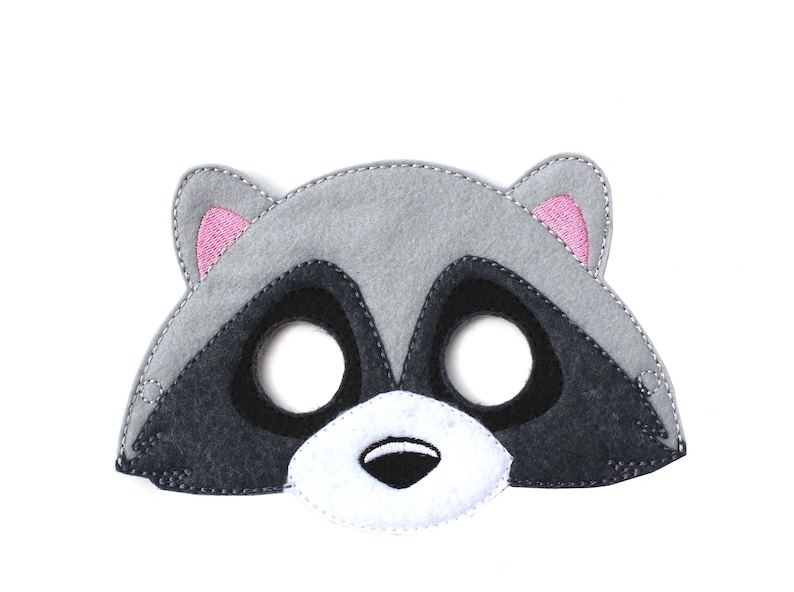 Kids Raccoon Mask, Costume, Felt Mask, Kids Face Mask, Animal Mask ...
