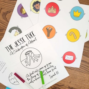 Digital Download Printable Jesse Tree Coloring Book and - Etsy