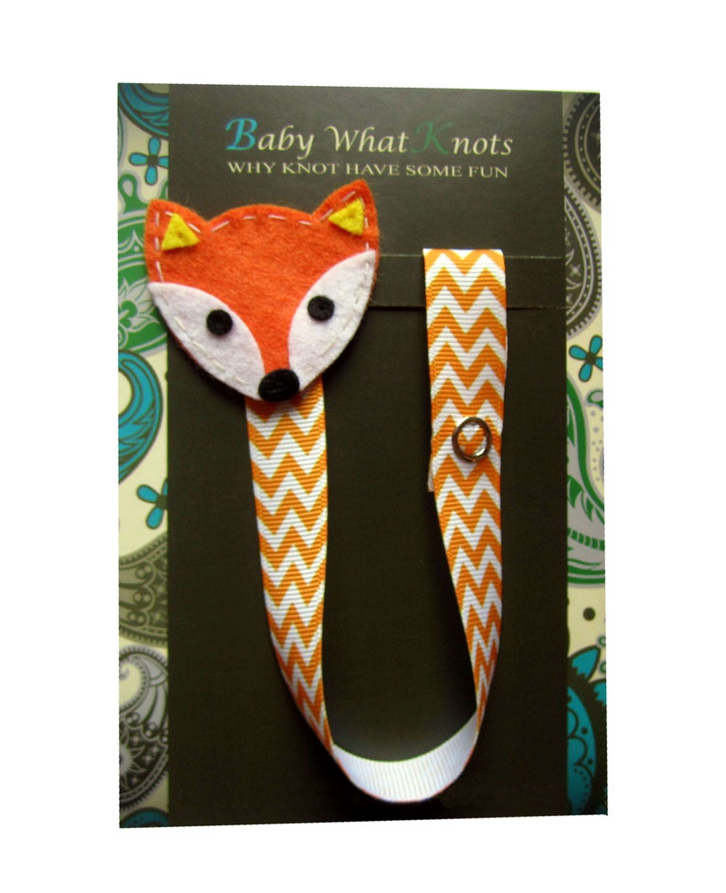 Pacifier Clip Fox Boy Pacifier Clip Pacifier Holder Binky Etsy