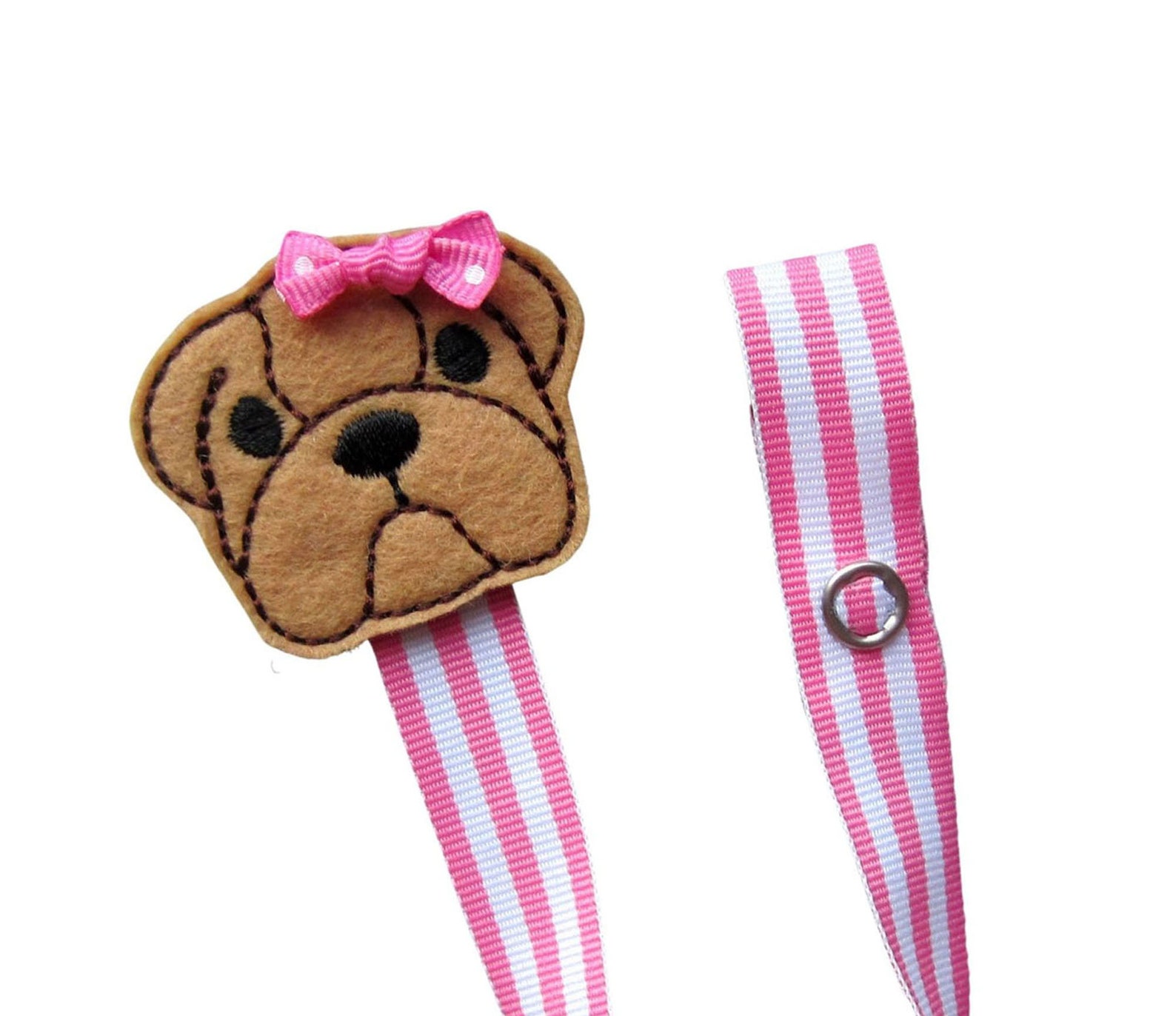 Pacifier Clip Dog Bulldog Girl Pacifier Clip Pacifier Etsy
