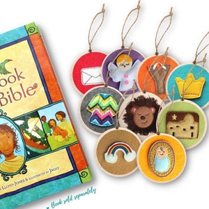 Wood Children&#39;s Jesse Tree Ornaments ~ Corresponds with The Jesus Storybook Bible (book not included)