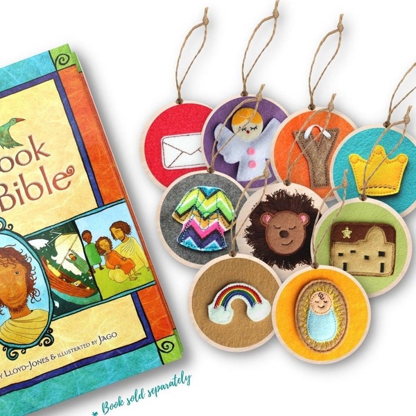 Wood Children's Jesse Tree Ornaments ~ Corresponds with The Jesus Storybook Bible (book not included)