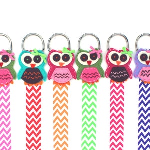 Owl Hair Clip Holder Hair Clip Organizer Accessories Organizer Barrette Holder Hair Bow Holder Party Favors Favor Treat Bag Gift Chevron image 2