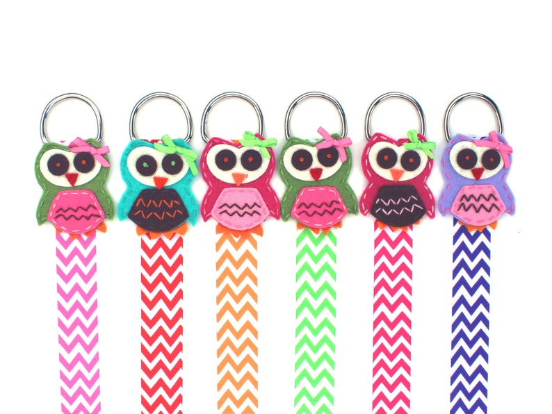 Owl Hair Clip Holder Hair Clip Organizer Accessories Organizer Barrette Holder Hair Bow Holder Party Favors Favor Treat Bag Gift Chevron image 2