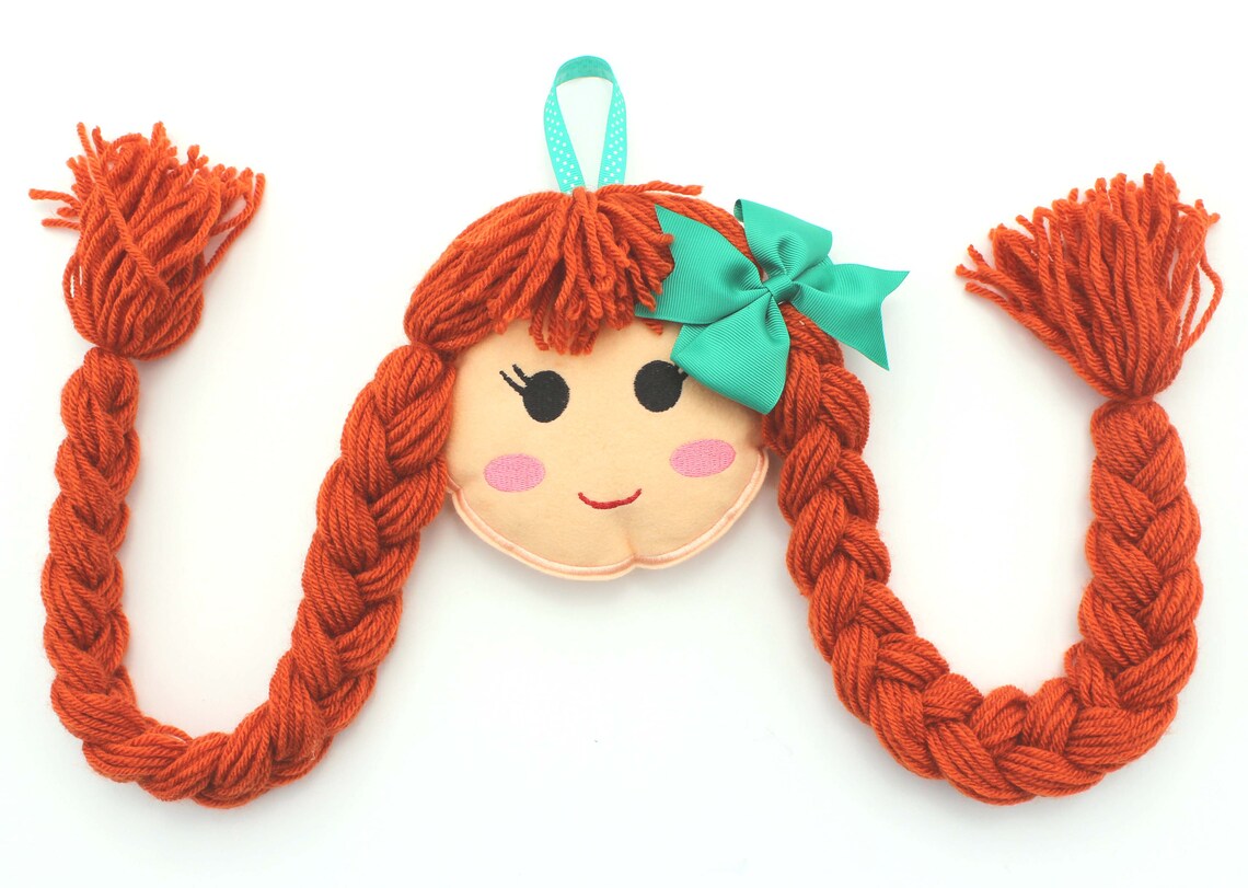 Doll Face Hair Clip Holder Doll Face Bow Holder Blonde Etsy