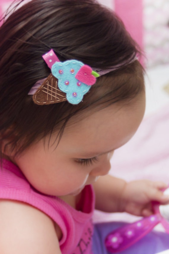カップケーキヘアクリップ、ベビーヘアクリップ、女の子用バレッタ