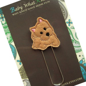Extra LARGE Paperclip Bookmark, Terrier Dog Bookmark, Kids Felt Bookmark, Jumbo Paper Clip, Bookmark, Planner Clips, Calendar, bmterrier41
