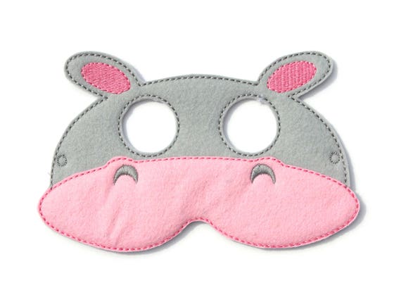 Kids Face Mask Pretend Play Party Favors Dress Up Felt Mask Halloween Costume Hippo Costume| Animal Face Mask Costume Kids Hippopotamus Mask