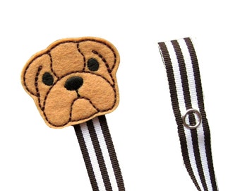 Bulldog Pacifier Clip, Bull Dog Pacifier Clip, Animal Pacifier Clip, pcdog02