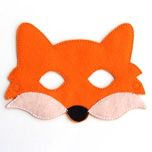 Kids Fox Mask Fox Costume Felt Mask Kids Face Mask Animal | Etsy